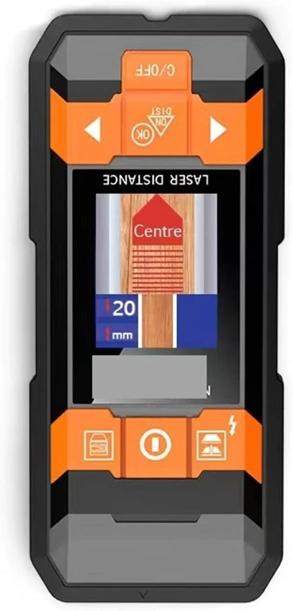 ابزار تشخیص دیوار، ردیاب دستی، آشکارساز دیوار، چوب، نصب سیم کشی برق، لوله آب، تشخیص خط تیره (رنگ: 2101d، سایز: 0)