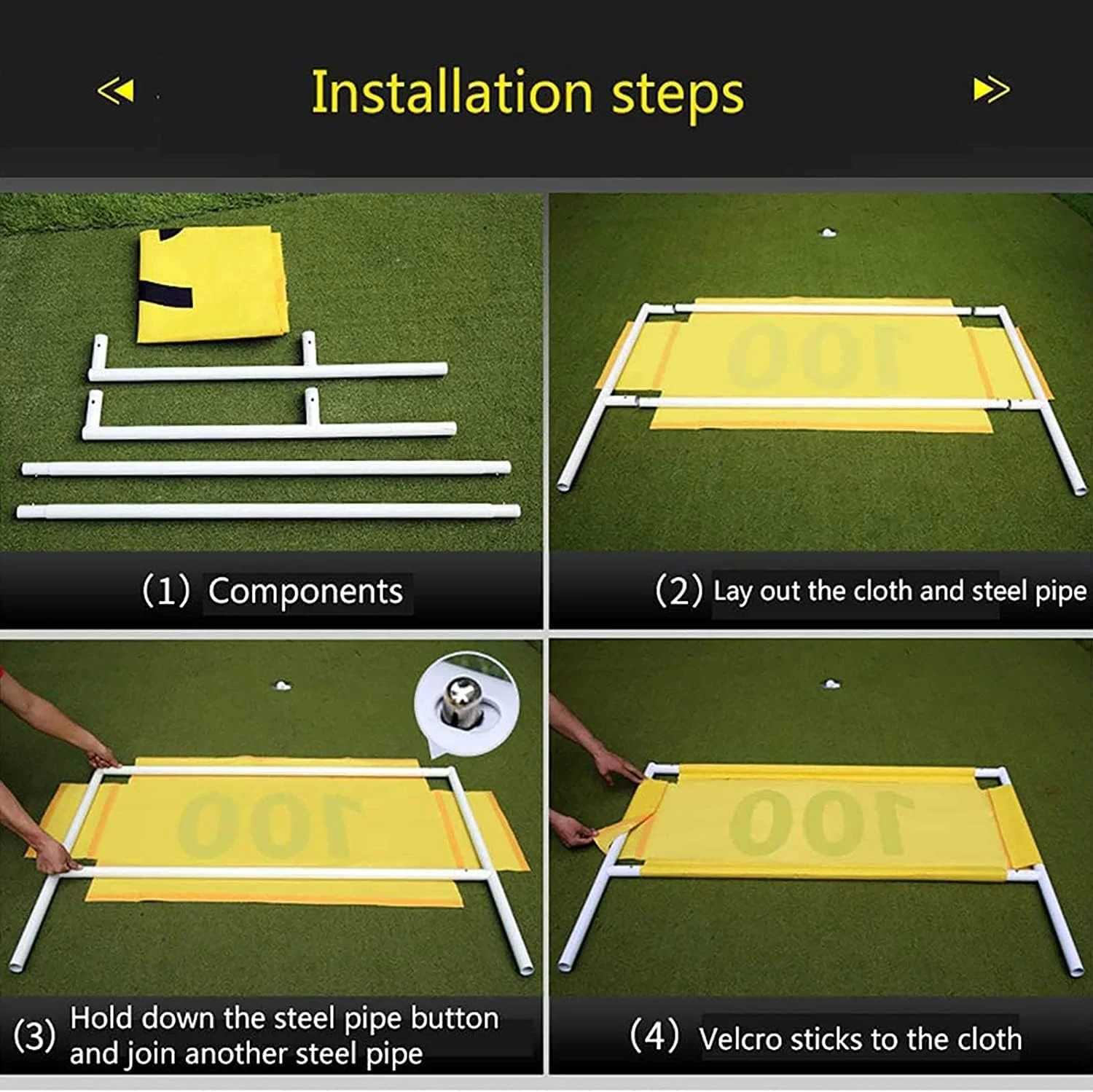 نشانگر فاصله زمین گلف، تابلوی دیجیتال لوله فولادی 50-200، تجهیزات زمین تمرین، اندازه گیری فاصله ضربه، برای زمین تمرین و حیاط خلوت نشانگر فاصله زمین گلف، تابلوی دیجیتال لوله فولادی 50-200، تجهیزات زمین تمرین، اندازه گیری فاصله ضربه، برای زمین تمرین و حیاط خلوت