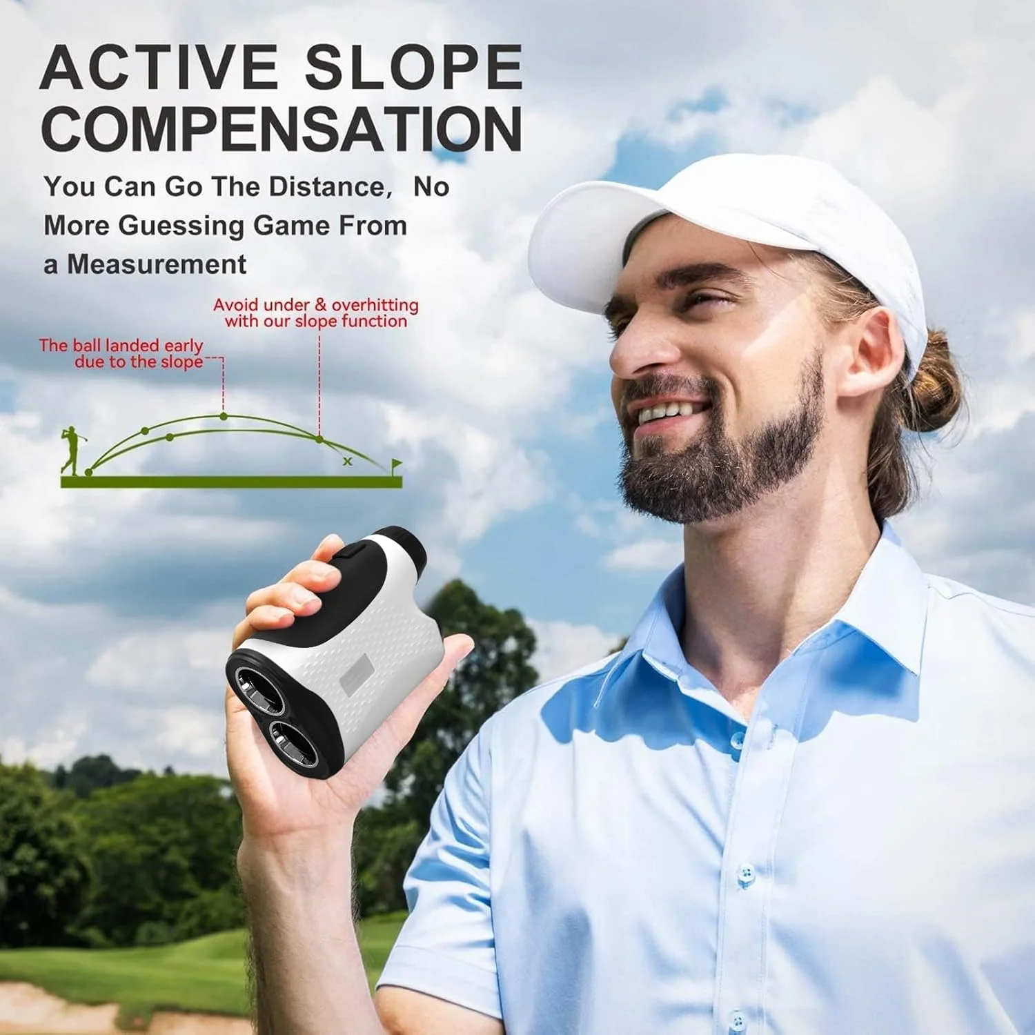 فاصله یاب شارژی، محاسبه شیب، سبک وزن، کاربری آسان، فاصله یاب USB با دقت بالا، سفید با کیف نگهداری برای مهندسی برق