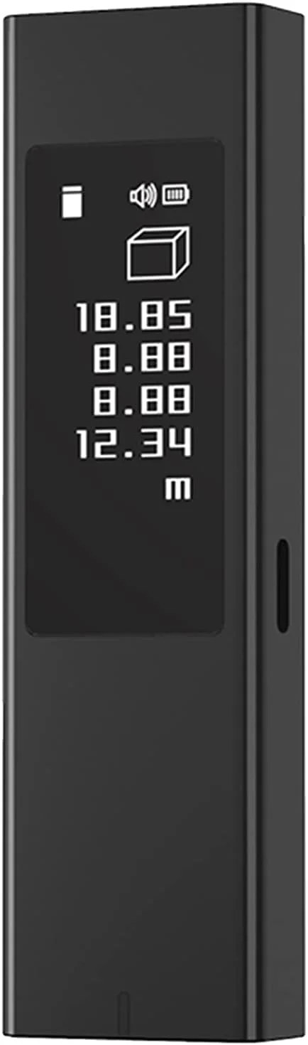 متر فاصله یاب دیجیتال 40 متری، مینی و قابل حمل، دستگاه اندازه گیری فاصله الکترونیکی، اندازه گیری مساحت/حجم/فیثاغورث با صفحه لمسی OLED 1.3 اینچی