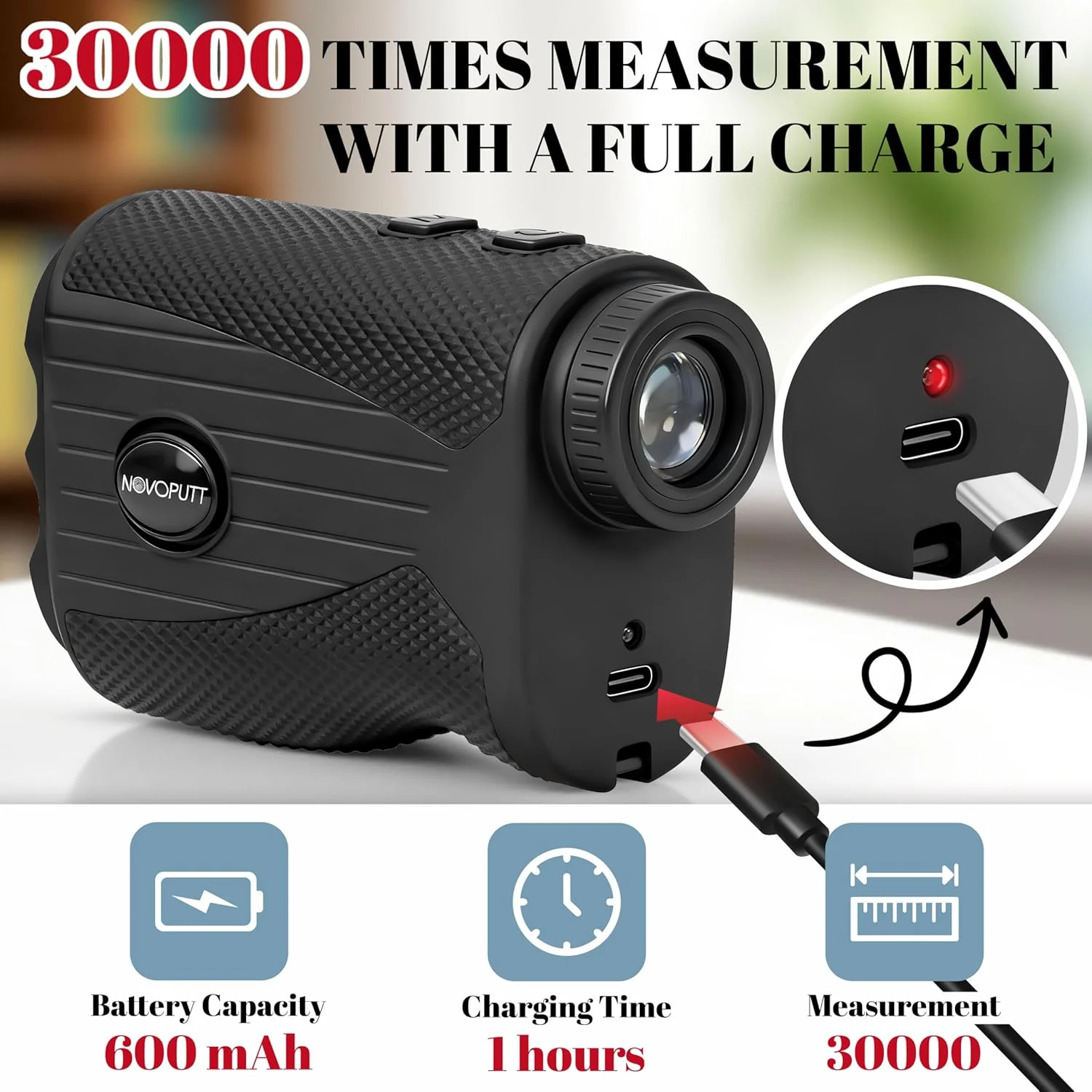 مسافت یاب گلف با شیب و قفل میله پرچم با لرزش، مسافت یاب لیزری 1200YDS، بزرگنمایی 7X، سوئیچ شیب خارجی برای مسابقات گلف