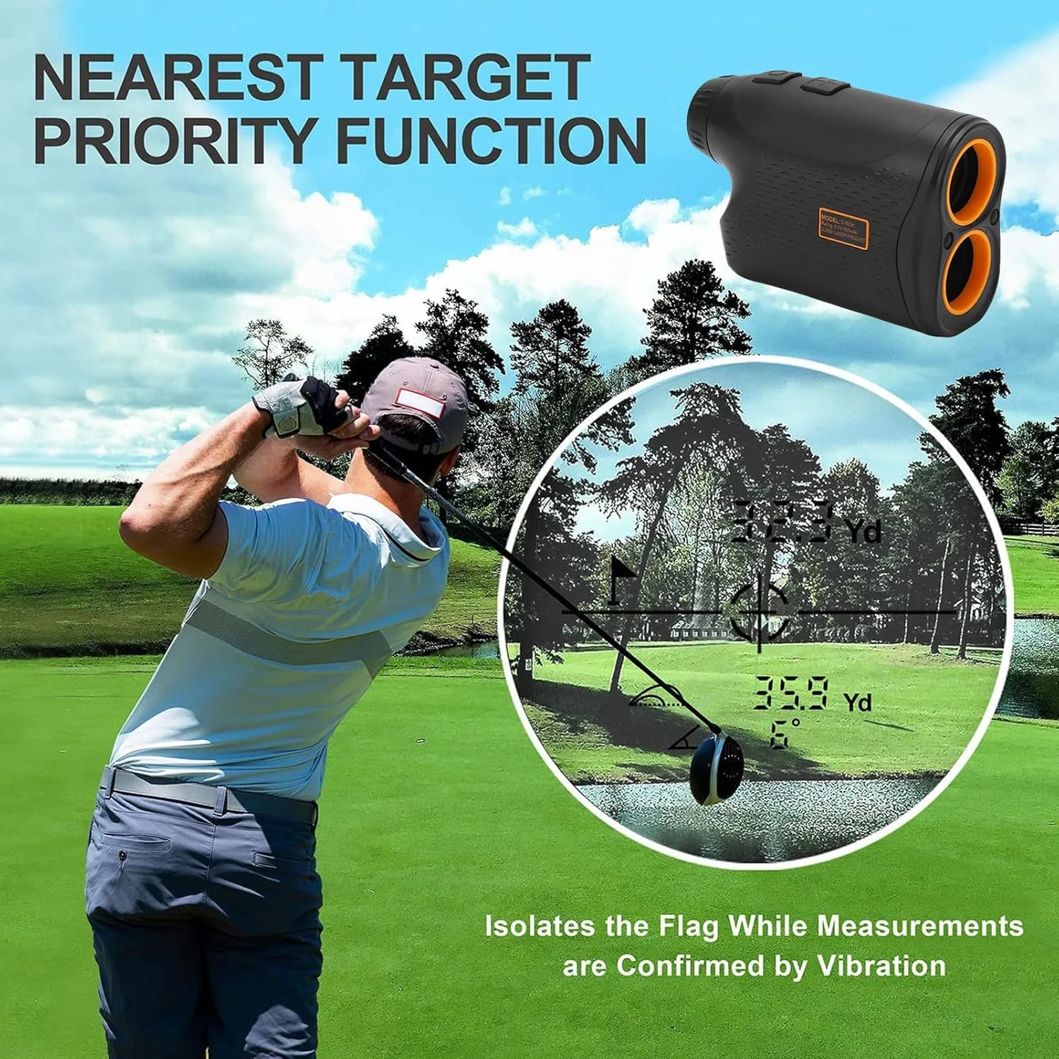 فاصله یاب، فاصله یاب تک چشمی مشکی موقعیت یابی سریع 5 تا 600 متری دستی برای پروژه برق