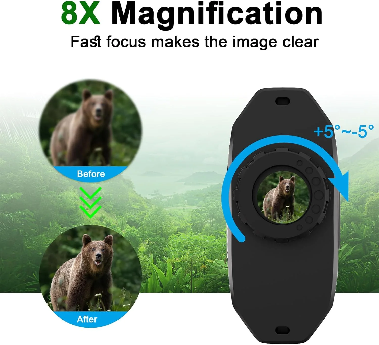 فاصله یاب لیزری گلف و شکار، ۱۲۰۰ یارد، بزرگنمایی ۸ برابر، قفل میله پرچم شیب دار، قابل شارژ، زاویه یاب، اندازه گیری دو نقطه ای ارتفاع، عمودی و افقی فاصله یاب لیزری گلف و شکار، ۱۲۰۰ یارد، بزرگنمایی ۸ برابر، قفل میله پرچم شیب دار، قابل شارژ، زاویه یاب، اندازه گیری دو نقطه ای ارتفاع، عمودی و افقی