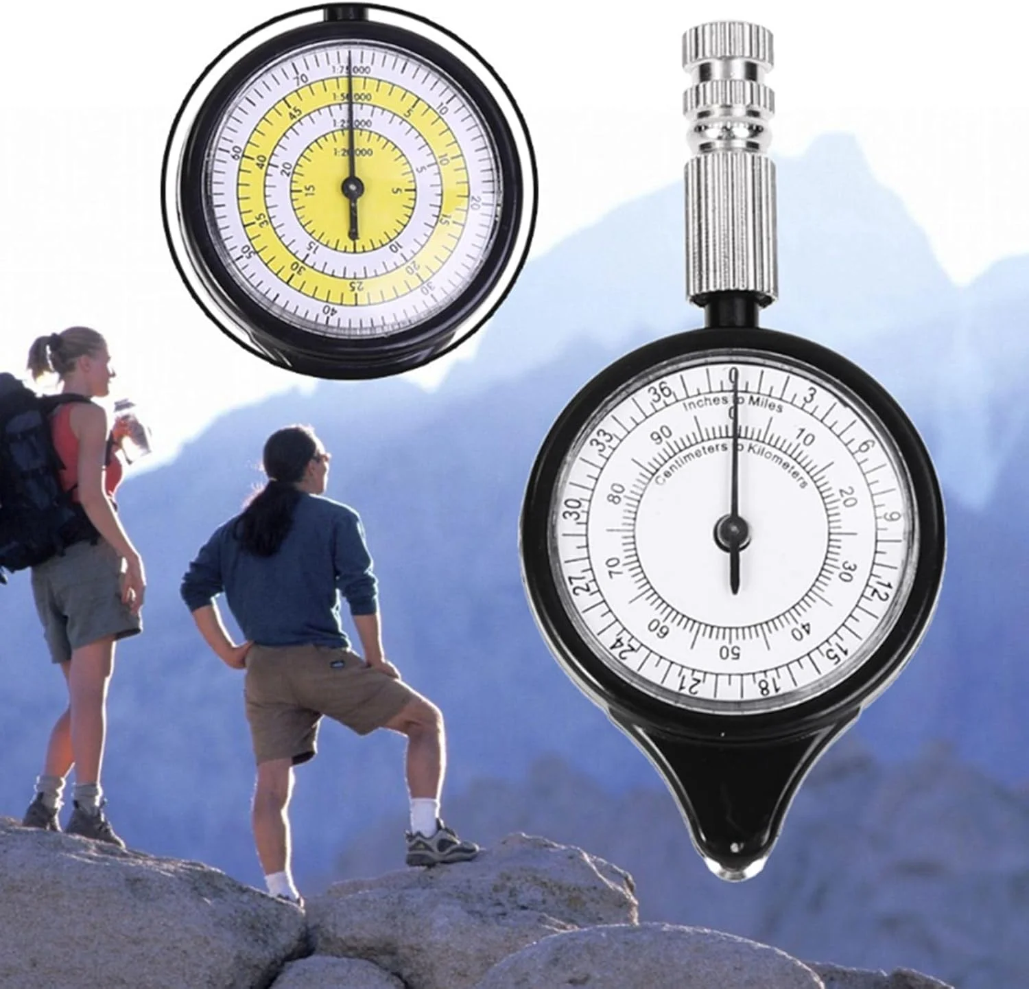 2 عدد نقشه یاب چند منظوره قطب نما و مسافت سنج مناسب کوهنوردی و ورزش های فضای باز