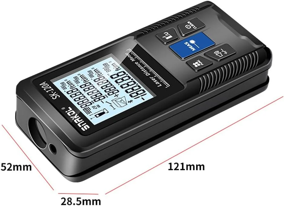 فاصله یاب هوشمند Pepisky با حالت های اندازه گیری تکی، پیوسته، مساحت، فیثاغورس و عملکرد قابل تنظیم ضد آب IP54