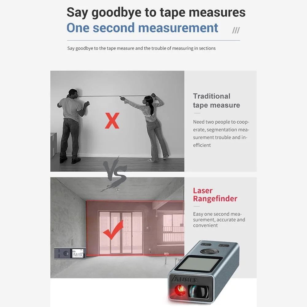 فاصله یاب هوشمند کوچک Pepisky، فاصله یاب دیجیتال 30 متری USB دستی