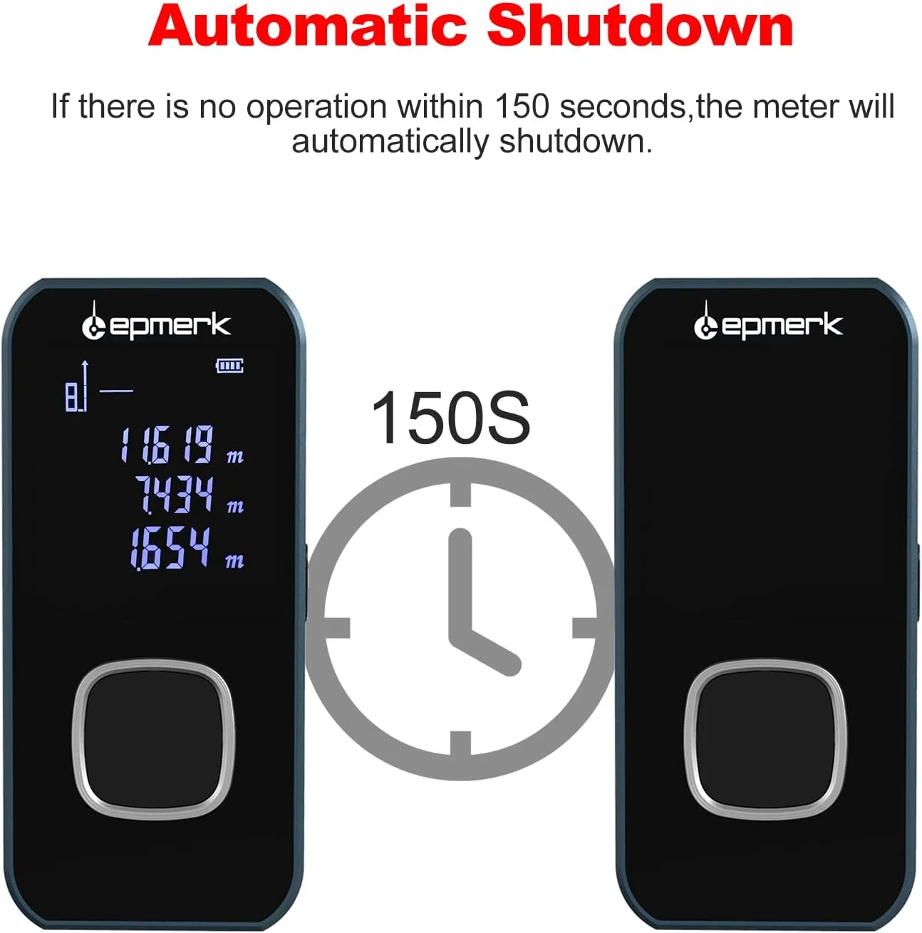 متر لیزری دیجیتال کوچک 60 متری پپیسکی با صفحه نمایش LCD و سنسور زاویه الکترونیکی برای اندازه گیری مساحت و محیط