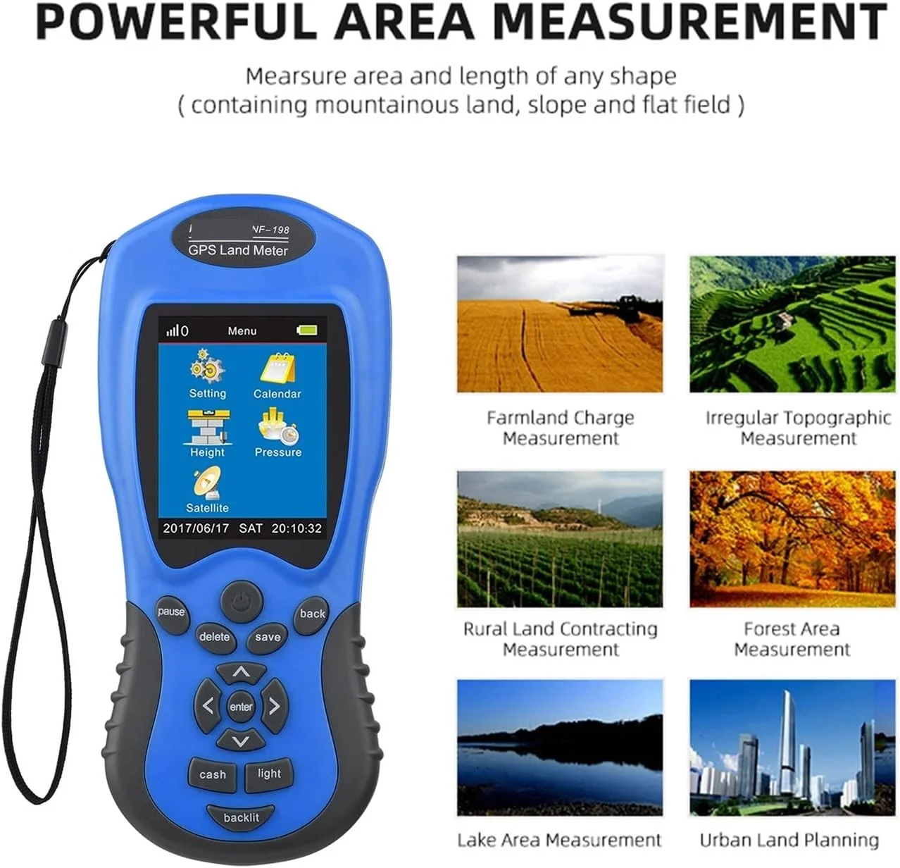 متر فاصله یاب NF-188 G-P-S، مساحت سنج دیجیتال LCD، ابزار اندازه گیری طول زمین کشاورزی، حالت خودکار و دستی، ابزار نقشه برداری با دقت بالا (رنگ: 188) متر فاصله یاب NF-188 G-P-S، مساحت سنج دیجیتال LCD، ابزار اندازه گیری طول زمین کشاورزی، حالت خودکار و دستی، ابزار نقشه برداری با دقت بالا (رنگ: 188)