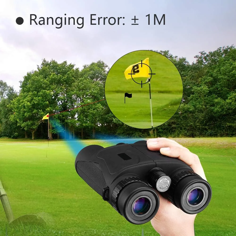 فاصله یاب 1500 متری دوربین دوچشمی تلسکوپ با بزرگنمایی 10x42 و قابلیت اندازه گیری سرعت، مناسب برای گلف و فعالیت های فضای باز