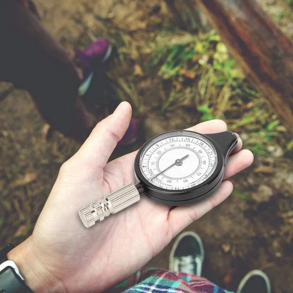 مسافت‌سنج نقشه، ابزار کوچک قدیمی برای محاسبه فاصله در فضای باز، ابزار نقشه‌برداری، اندازه‌گیری فاصله بین 2 نقطه روی نقشه، مناسب برای پیاده‌روی، کمپینگ و مسافرت