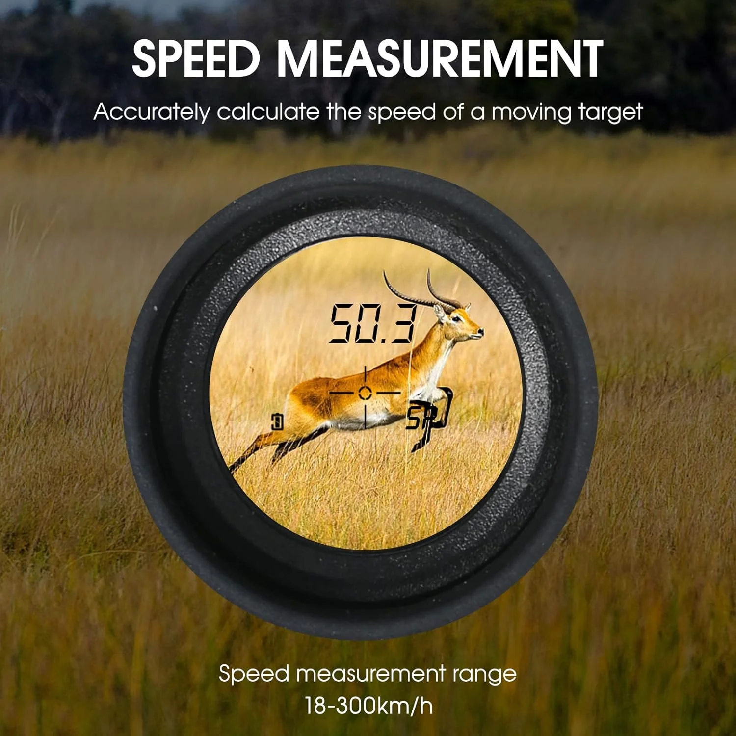 فاصله یاب گلف Morelian با بزرگنمایی 6 برابر، شارژ USB، دارای شیب، سرعت سنج برای گلف، پیاده روی و اندازه گیری در فضای باز