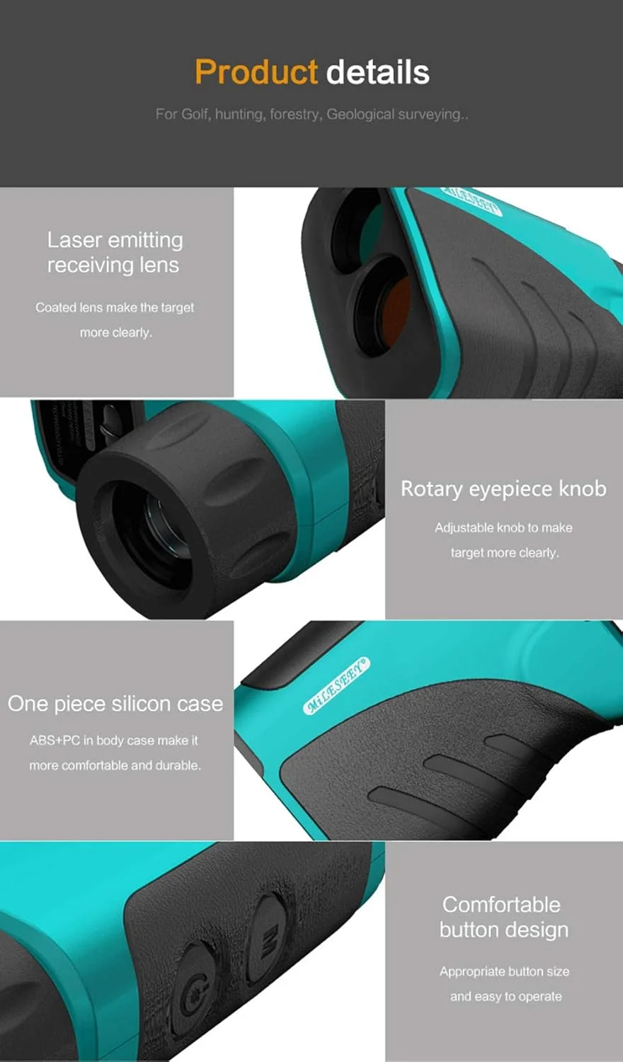 فاصله یاب زاویه دوربرد 0.5 متری با دقت بالا با 6 حالت اندازه گیری