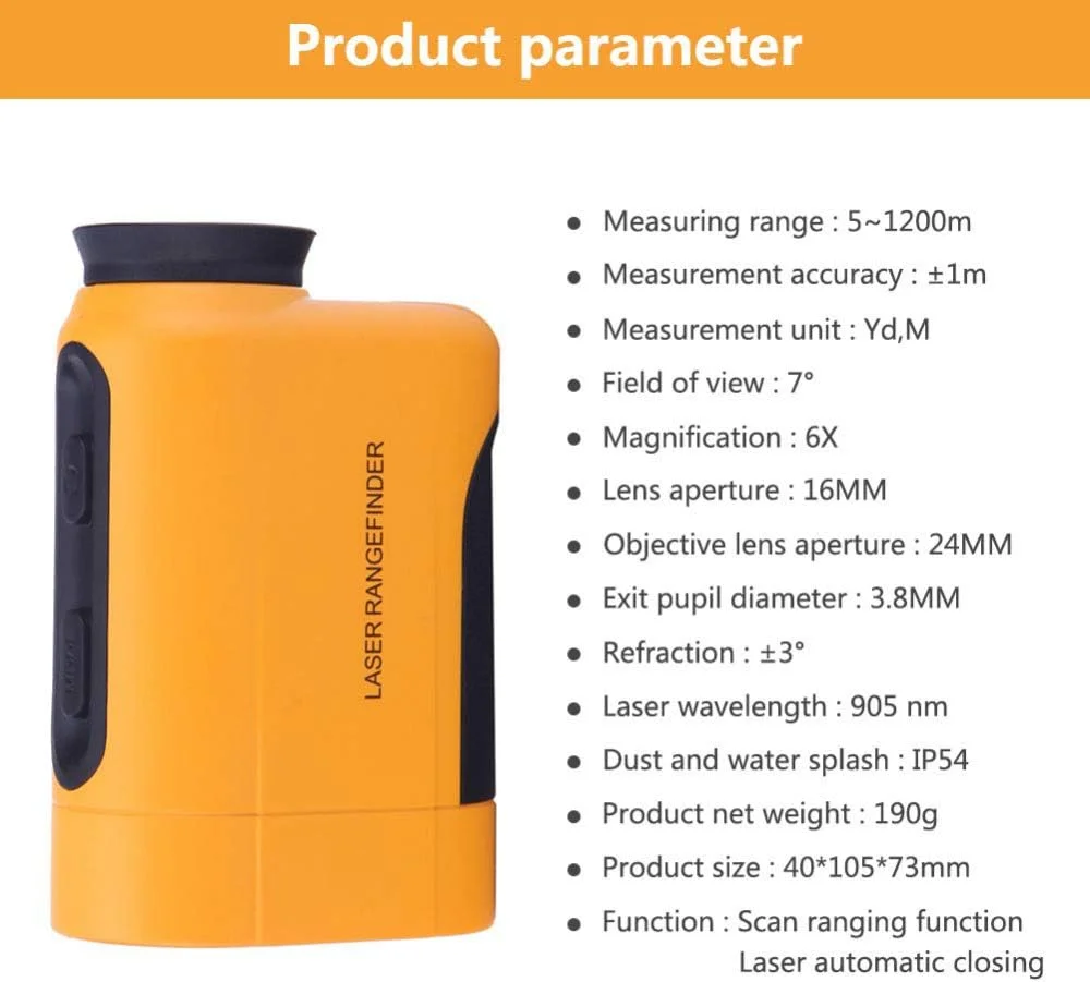 تلسکوپ مسافت یاب دستی مینی مونوکولار 1200 متری برای گلف و شکار تلسکوپ مسافت یاب دستی مینی مونوکولار 1200 متری برای گلف و شکار