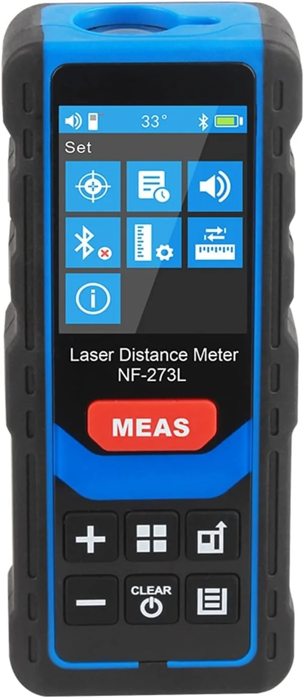 فاصله یاب فیبر JACOJE مدل NF-273L، متر لیزری 60، 80 و 120 متری، ابزار تست طول، مساحت و حجم