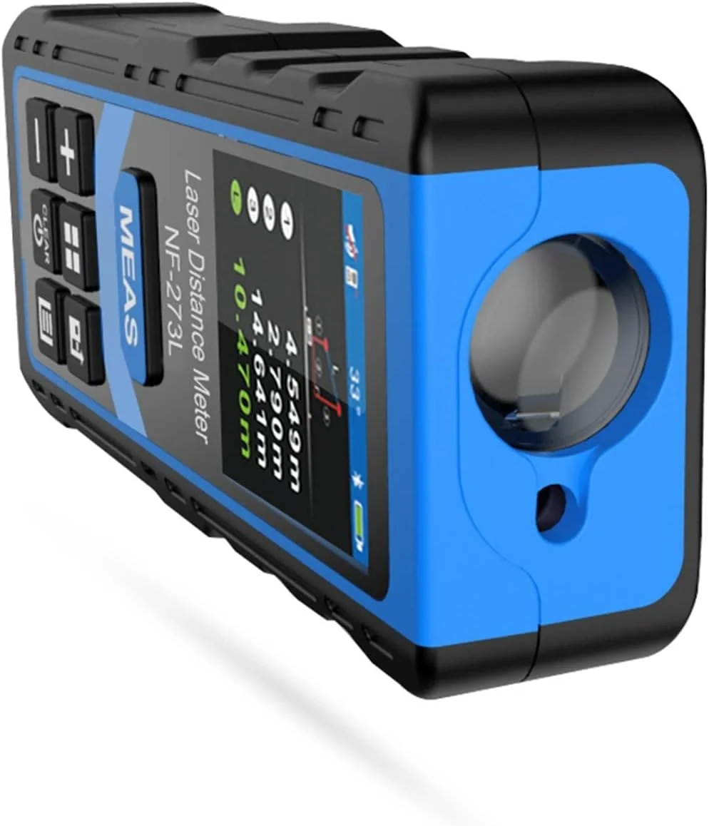 فاصله یاب فیبر JACOJE مدل NF-273L، متر لیزری 60، 80 و 120 متری، ابزار تست طول، مساحت و حجم
