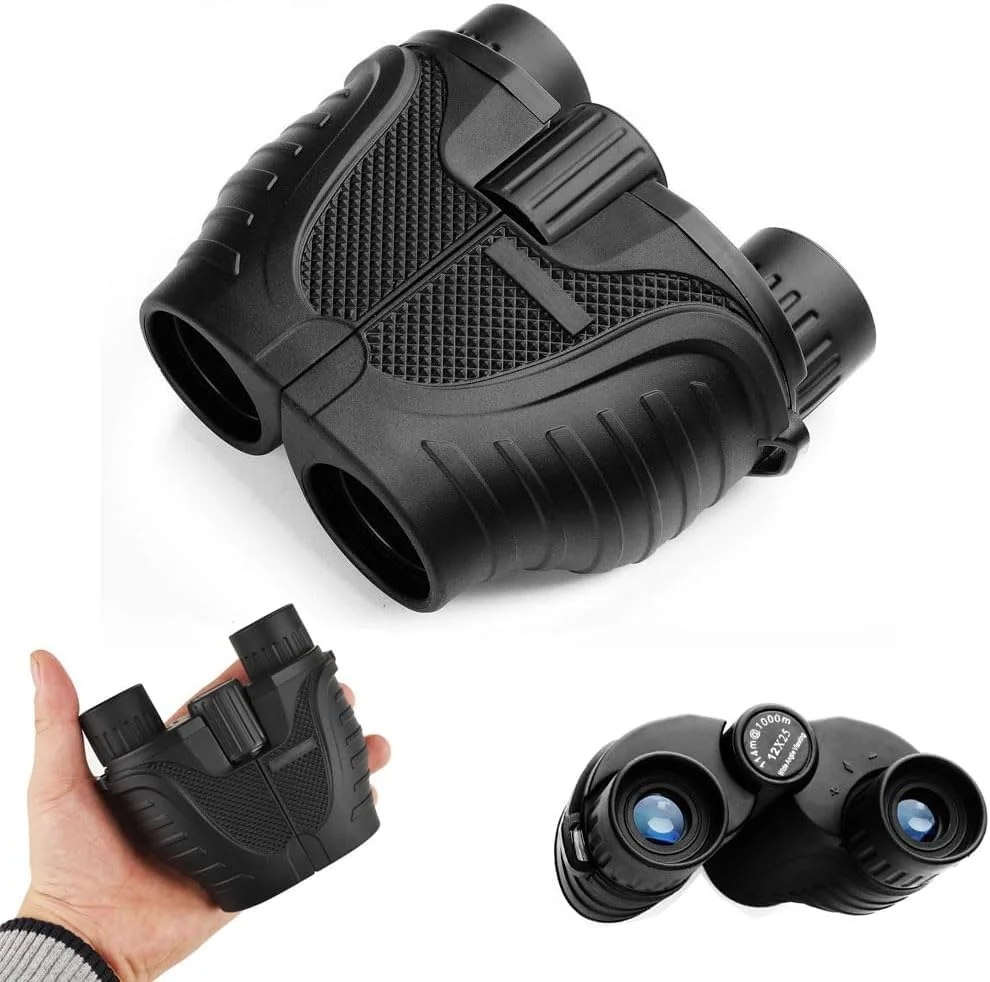 دوربین شکاری 12x25 فانیتو برای بزرگسالان - ضدآب با دید در شب در نور کم، بادوام و شفاف برای گشت و گذار، کنسرت ها و تماشای پرندگان