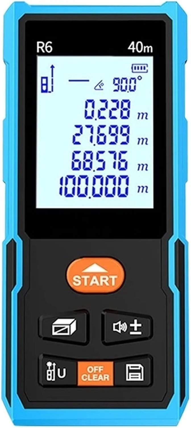 ساعت ارتفاع سنج، مسافت یاب لیزری قابل حمل، متر لیزری دقیق دیجیتال، ابزار اندازه گیری (رنگ: Hortel، سایز: 80 متر)