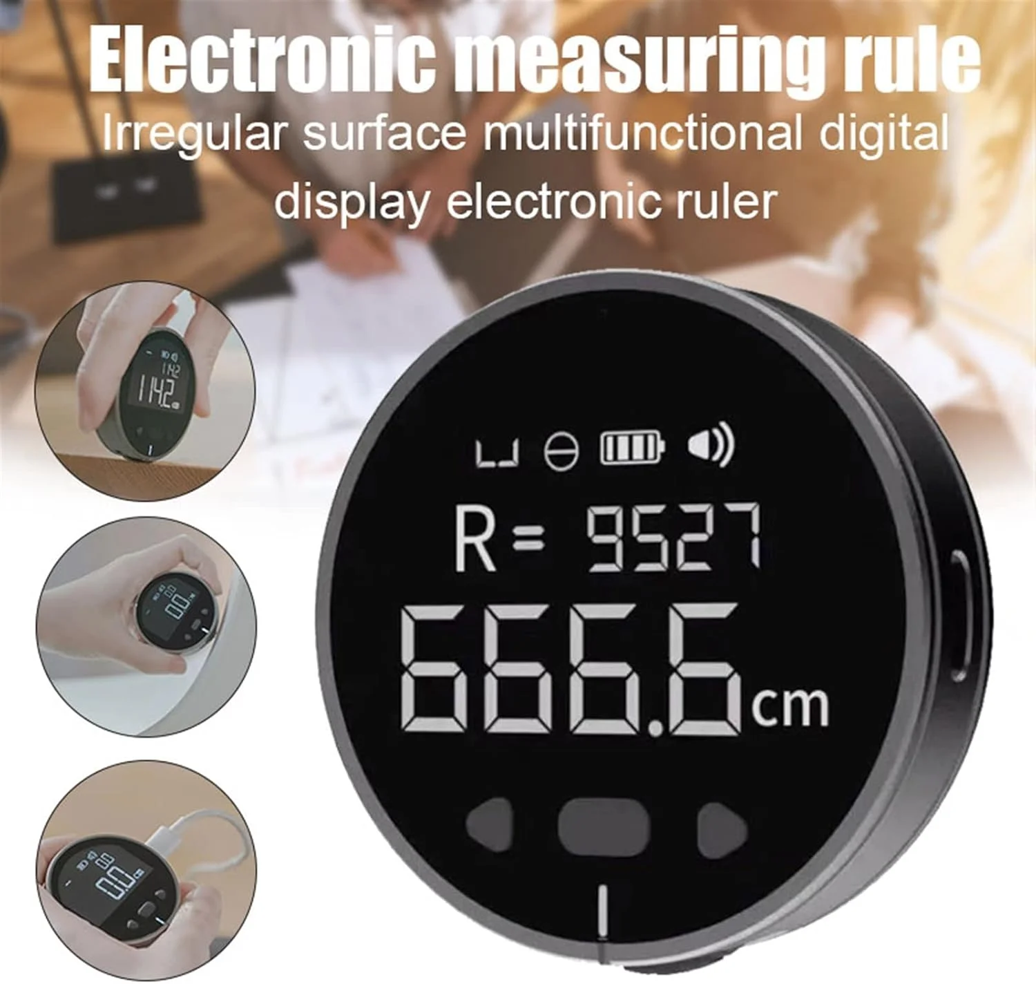 ساعت ارتفاع سنج، مسافت یاب لیزری، متر نواری الکترونیکی، صفحه نمایش LCD دیجیتال HD، ابزار متر الکترونیکی با دقت بالا