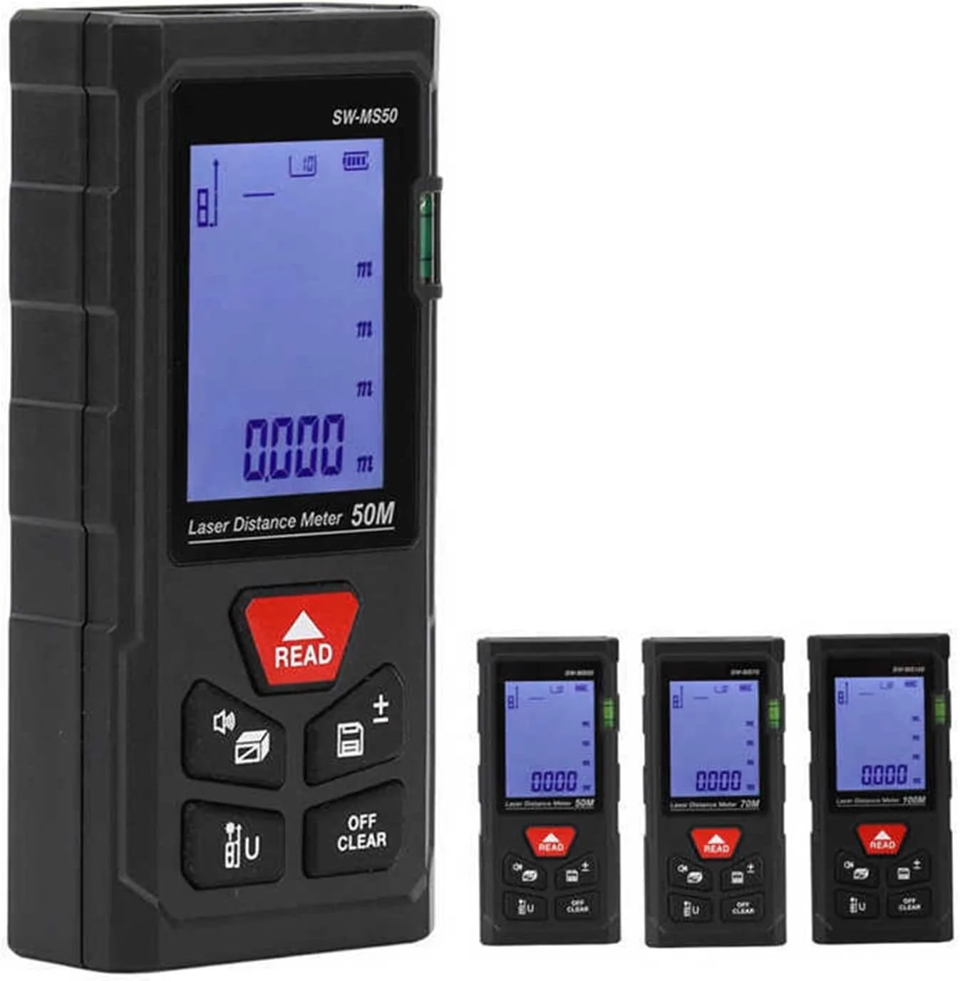 ساعت ارتفاع سنج، مسافت یاب لیزری مادون قرمز دستی با دقت بالا برای ساختمان