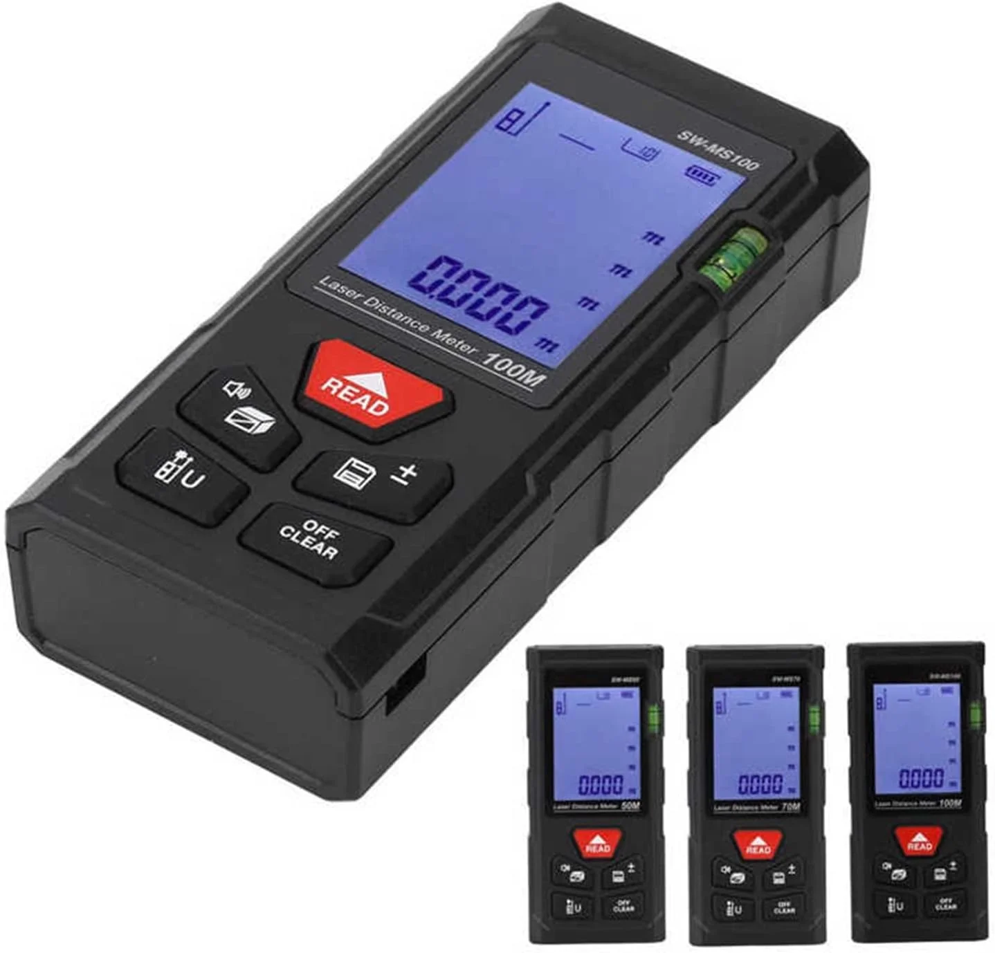 ساعت ارتفاع سنج، مسافت یاب لیزری مادون قرمز دستی با دقت بالا برای ساختمان