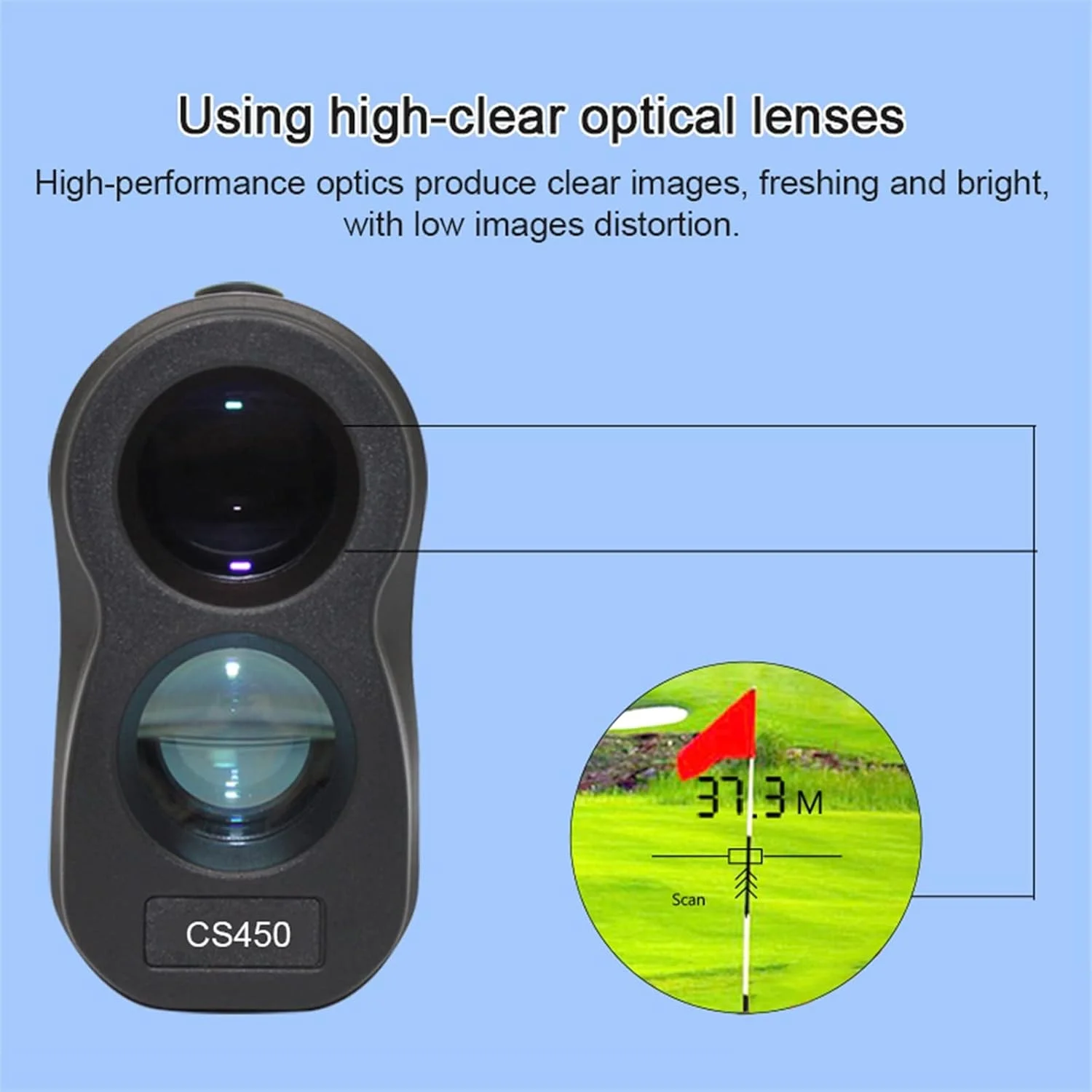 ساعت ارتفاع سنج، مسافت یاب لیزری دستی برای ورزش گلف، شکار، پشتیبانی از اندازه گیری سرعت مسافت، حالت قفل پرچم و مه