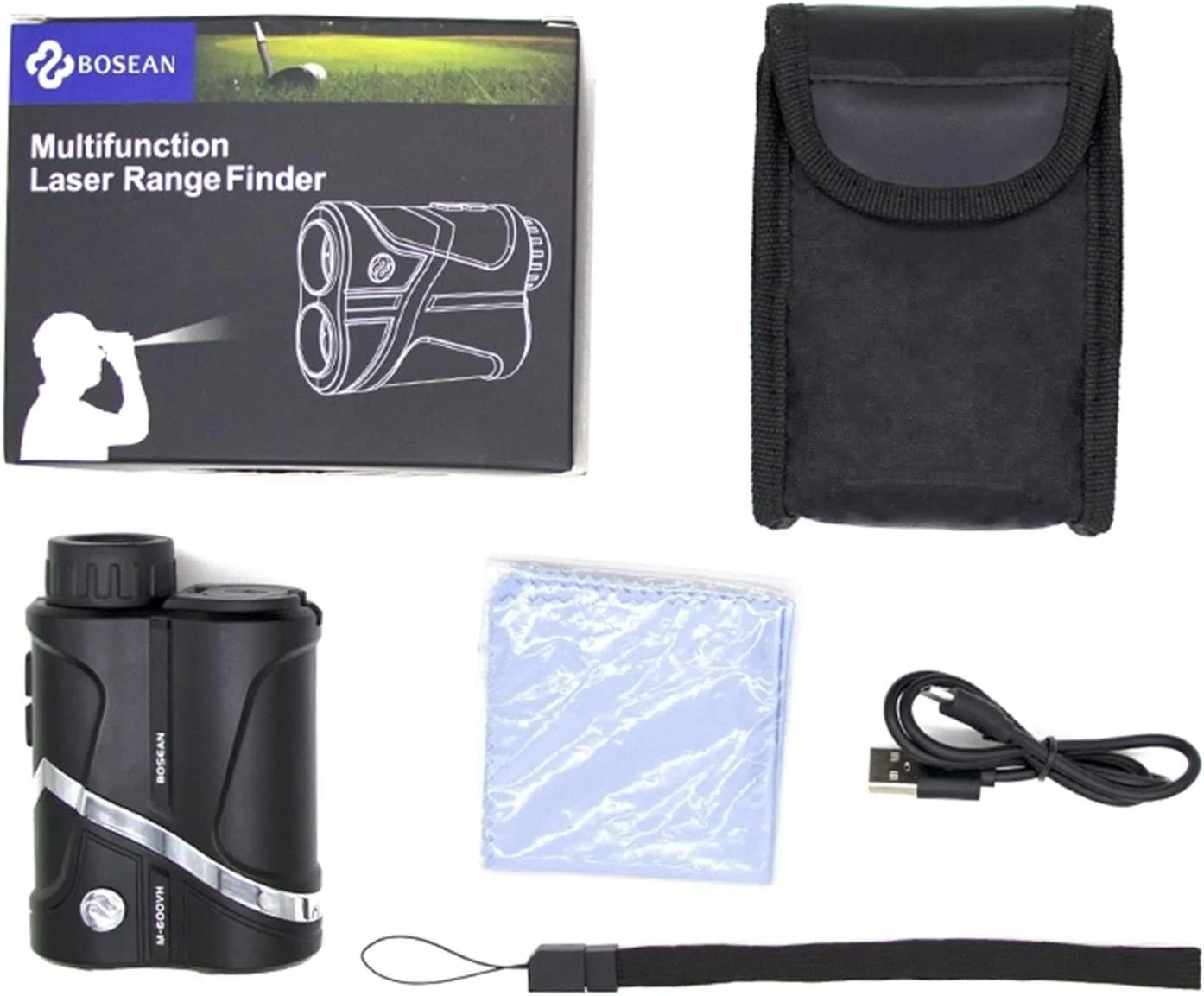 ساعت ارتفاع سنج، مسافت یاب لیزری چند منظوره قابل حمل برای گلف، شکار، نقشه برداری، اندازه گیری فاصله (رنگ: Hortel، اندازه: 1000 متر)