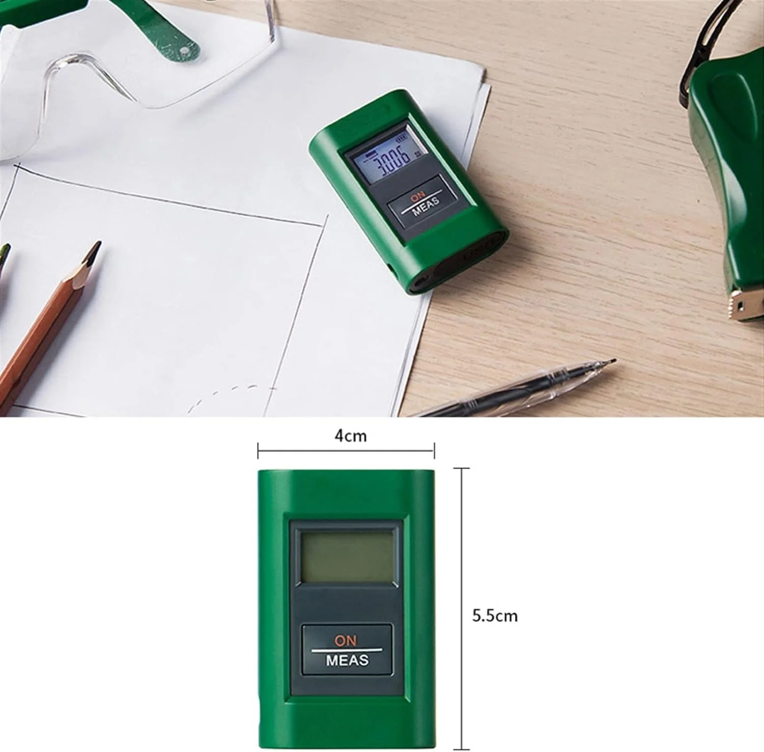 ساعت ارتفاع سنج، مسافت یاب لیزری کوچک دستی، خط کش اندازه گیری مادون قرمز، خط کش الکترونیکی، ابزار اندازه گیری اتاق با دقت بالا