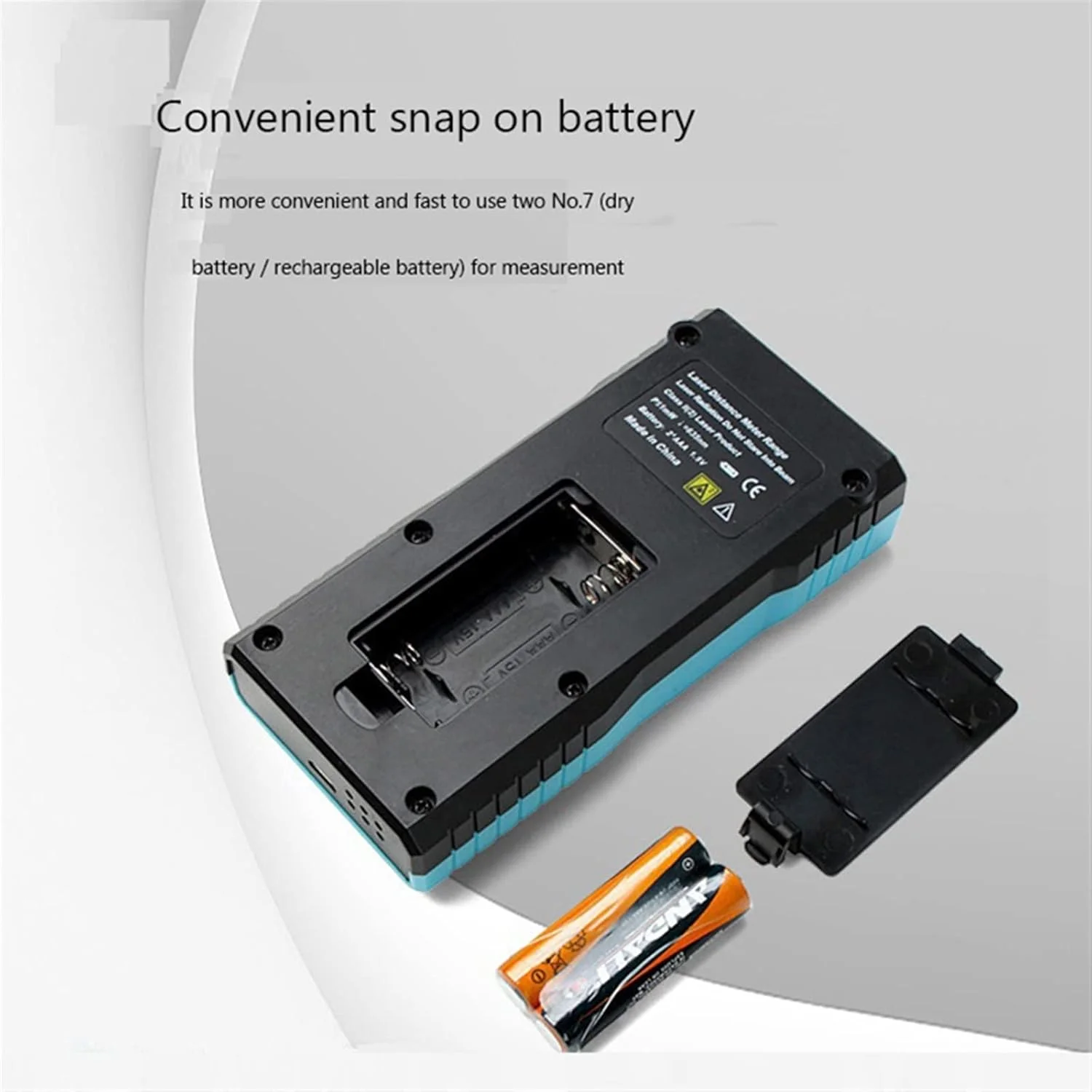 ساعت ارتفاع سنج، مسافت یاب لیزری الکترونیکی با قابلیت شارژ باتری و منبع تغذیه دوگانه، متر لیزری مادون قرمز (رنگ: آبی تیره، اندازه: 100 متر)