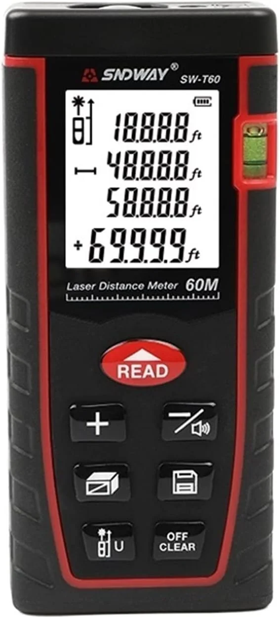 ساعت ارتفاع سنج، متر لیزری Trena، فاصله یاب لیزری، رولت الکترونیکی دقیق، فاصله/مساحت/حجم یاب (رنگ: آبی تیره)