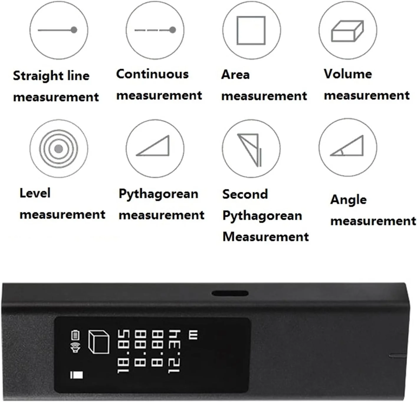 ساعت ارتفاع سنج، مسافت یاب صفحه لمسی، متر فاصله، اندازه گیری دقیق، مسافت یاب دیجیتال الکترونیکی