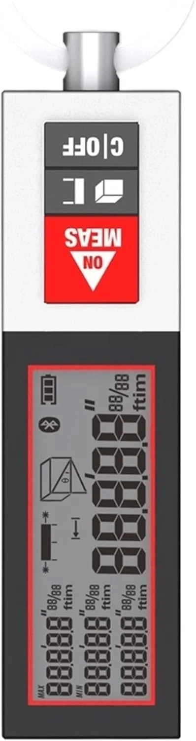 ساعت ارتفاع سنج، مسافت یاب لیزری بلوتوثی قابل حمل مینی، متر اندازه گیری فاصله با شارژ USB و حلقه (رنگ: قابل شارژ، اندازه: 40 متر)