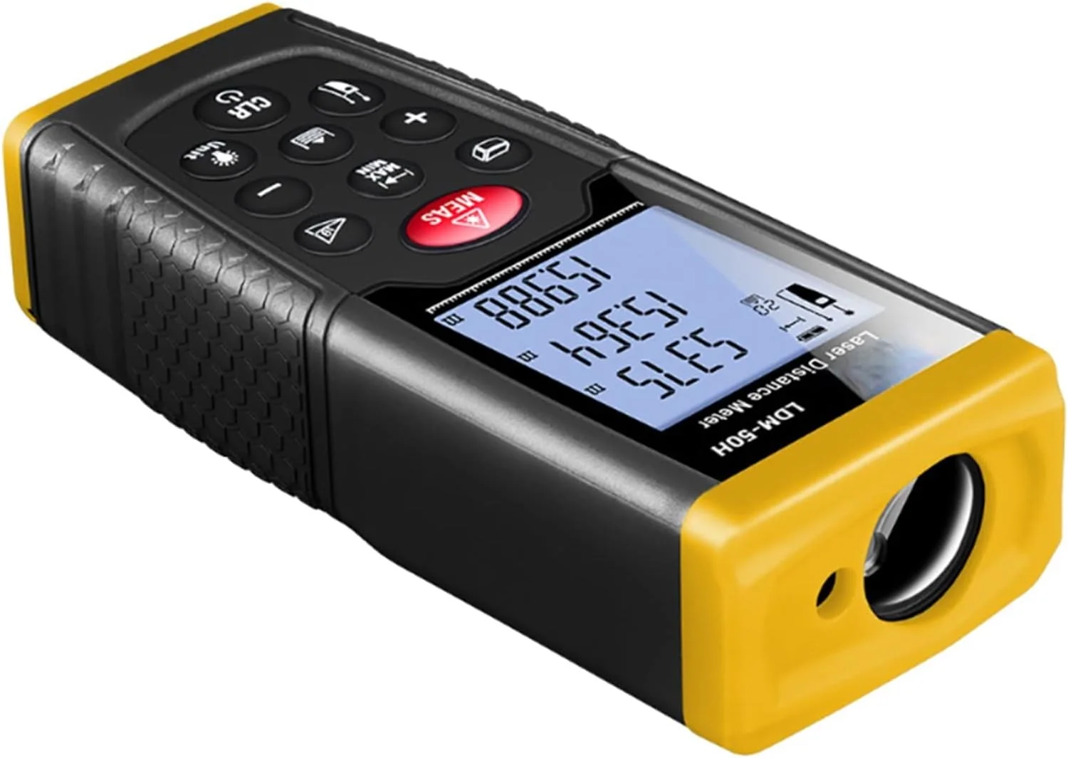 فاصله سنج HANXYAAS مدل LDM-50H با برد 50 متر (164.2 فوت) مناسب فضای باز و نور روز، حالت فیثاغورس، محاسبه مساحت و حجم، دقت و صحت بالا