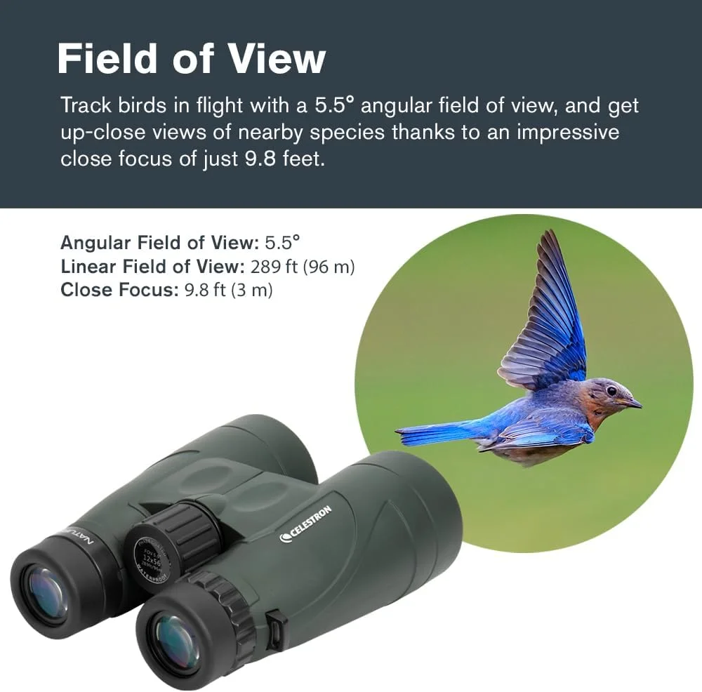 دوربین دوچشمی منشوری سلسترون Nature DX، بزرگنمایی 12x56 میلی متر، رنگ سبز دوربین دوچشمی منشوری سلسترون Nature DX، بزرگنمایی 12x56 میلی متر، رنگ سبز
