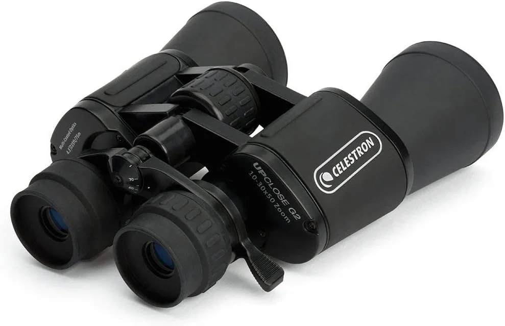 دوربین دوچشمی زوم سلسترون UpClose G2 ایده آل برای رویدادهای ورزشی، گشت و گذار، تماشای پرندگان، تماشای حیات وحش، نجوم و آسمان شب (10-30x50)