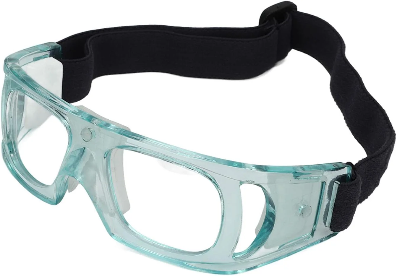 عینک ورزشی کودکان با طراحی قابل تنظیم، فریم منحنی، جنس PC مقاوم در برابر ضربه - عینک محافظ بسکتبال برای کودکان - دارای بند قابل تنظیم