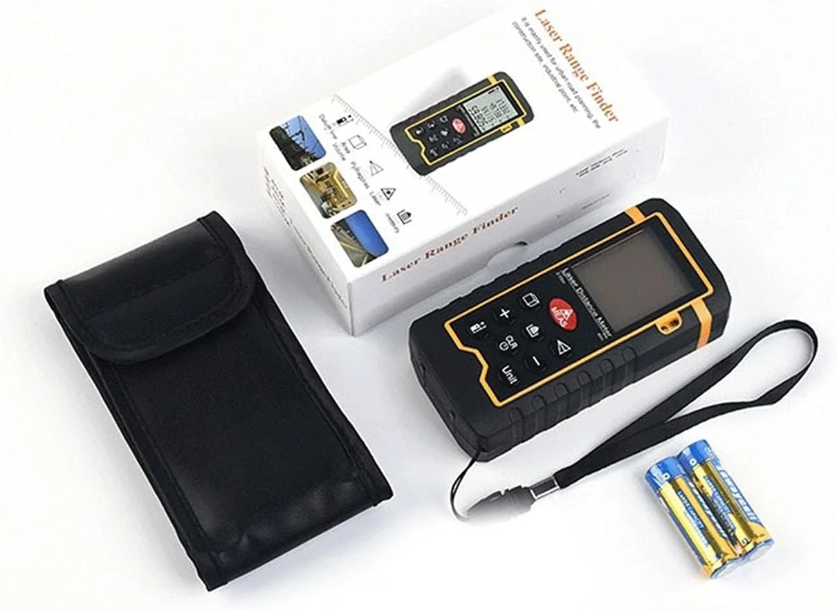 خط کش الکترونیکی دستی، ابزار دیجیتال، فاصله یاب الکترونیکی، فاصله یاب لیزری با حساسیت بالا، محدوده اندازه گیری 0.05 تا 100 خط کش الکترونیکی دستی، ابزار دیجیتال، فاصله یاب الکترونیکی، فاصله یاب لیزری با حساسیت بالا، محدوده اندازه گیری 0.05 تا 100