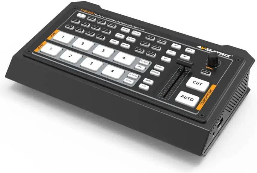 سوییچر ویدئویی AVMATRIX HVS0403U، 4 کانال ورودی با تشخیص خودکار 2HDMI+2SDI، نمایشگر چندگانه و صفحه وضعیت کاملاً واضح، پشتیبانی از تشخیص خودکار، تمامی خروجی ها قابل تنظیم و تخصیص هستند | HVS0403U