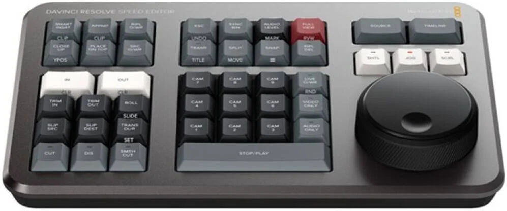 پنل ویرایش سریع Blackmagic Design DaVinci Resolve، جمع و جور، پنل کنترل ویرایش حرفه ای با کلیدهای اختصاصی، یکپارچگی بی نقص برای ویرایش سریع و کارآمد ویدیو | Speed Editor