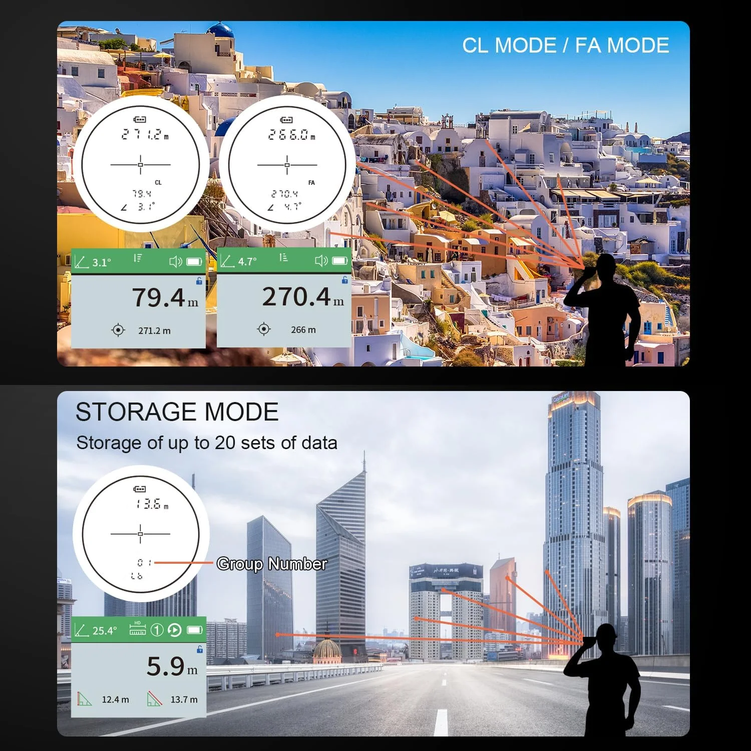 فاونونو 600M / 800M / 1200M / 1500M مسافت یاب گلف با صفحه نمایش لمسی LCD بزرگنمایی 6.5X USB با عملکرد شیب و قفل کردن میله پرچم فاونونو 600M / 800M / 1200M / 1500M مسافت یاب گلف با صفحه نمایش لمسی LCD بزرگنمایی 6.5X USB با عملکرد شیب و قفل کردن میله پرچم