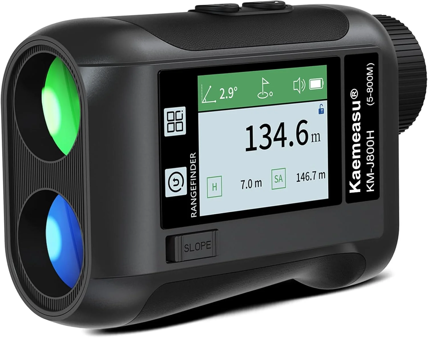 فاصله یاب گلف Fawoonu با صفحه نمایش لمسی LCD، بزرگنمایی 6.5X، USB، عملکرد شیب، قفل میله پرچم