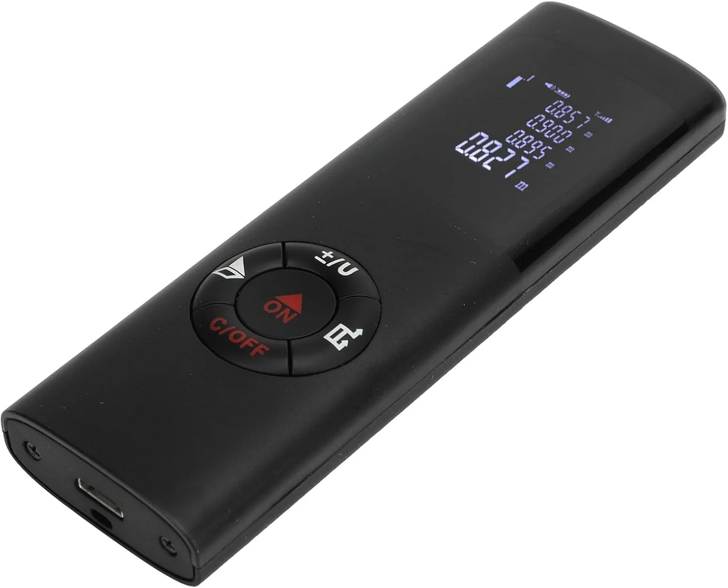 ابزار اندازه گیری فاصله دیجیتال الکترونیکی با باتری داخلی، مشکی، مناسب برای منزل ابزار اندازه گیری فاصله دیجیتال الکترونیکی با باتری داخلی، مشکی، مناسب برای منزل