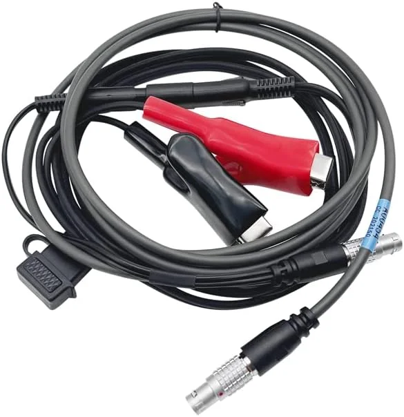 کابل برق خارجی با گیره های سوسماری برای GPS نقشه برداری A00454 + A0040 کابل برق خارجی با گیره های سوسماری برای GPS نقشه برداری A00454 + A0040