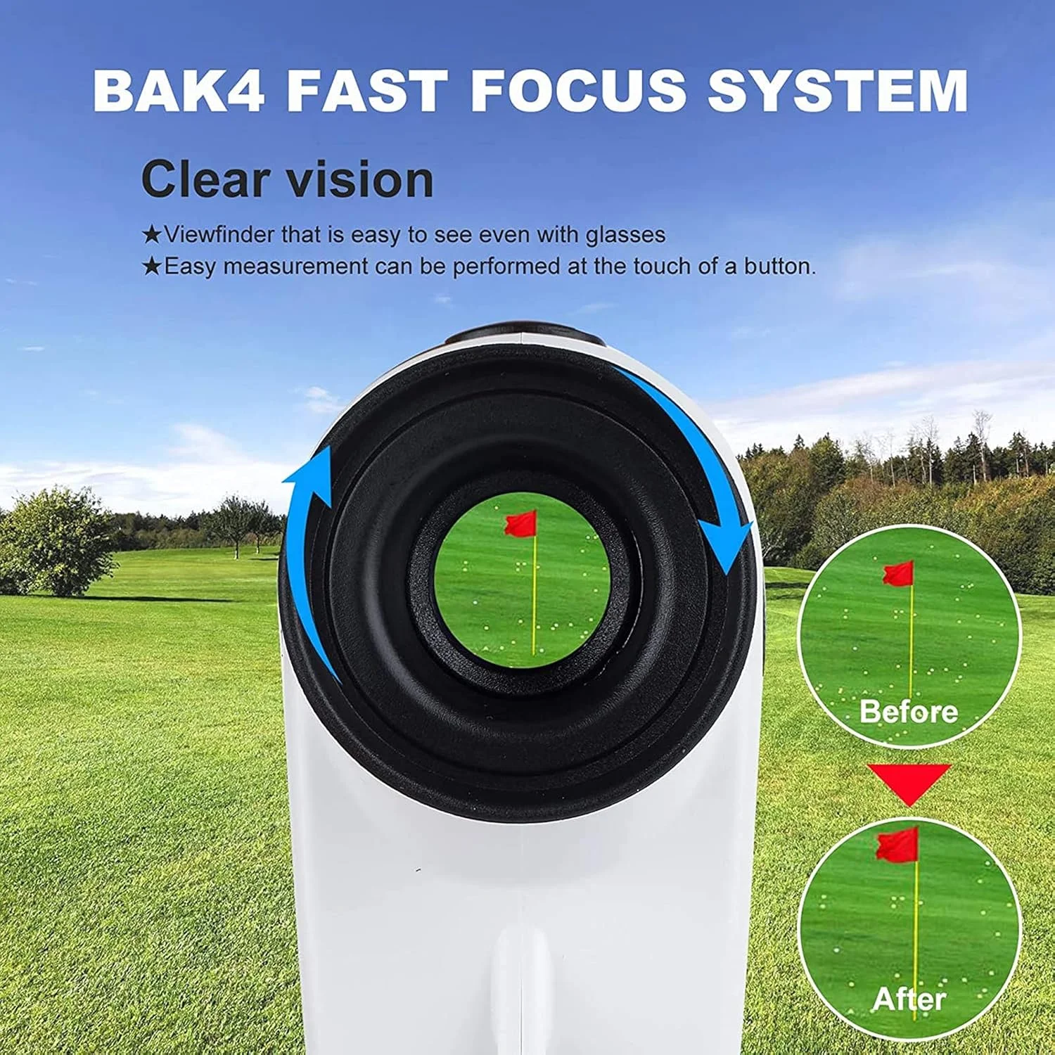 فاصله یاب لیزری ERNZI برای گلف و شکار، فاصله یاب دوربرد 1000 یاردی با بزرگنمایی 7 برابر، شیب، قفل پرچم، لرزش، فاصله یاب قانونی مسابقات