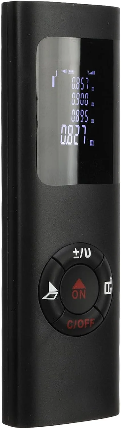 ابزار اندازه گیری فاصله دیجیتال الکترونیکی با باتری داخلی، مشکی، مناسب برای منزل ابزار اندازه گیری فاصله دیجیتال الکترونیکی با باتری داخلی، مشکی، مناسب برای منزل