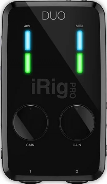 مجموعه استودیویی IK Multimedia iRig Pro Duo Deluxe، اینترفیس iRig Pro Duo، میکروفون استودیویی iRig Mic XLR، نرم افزار ابزارهای مجازی/FX، کنترلر iRig Keys Pro، هدفون iRig، | CB-DUOSTDDLX-HCD-IN
