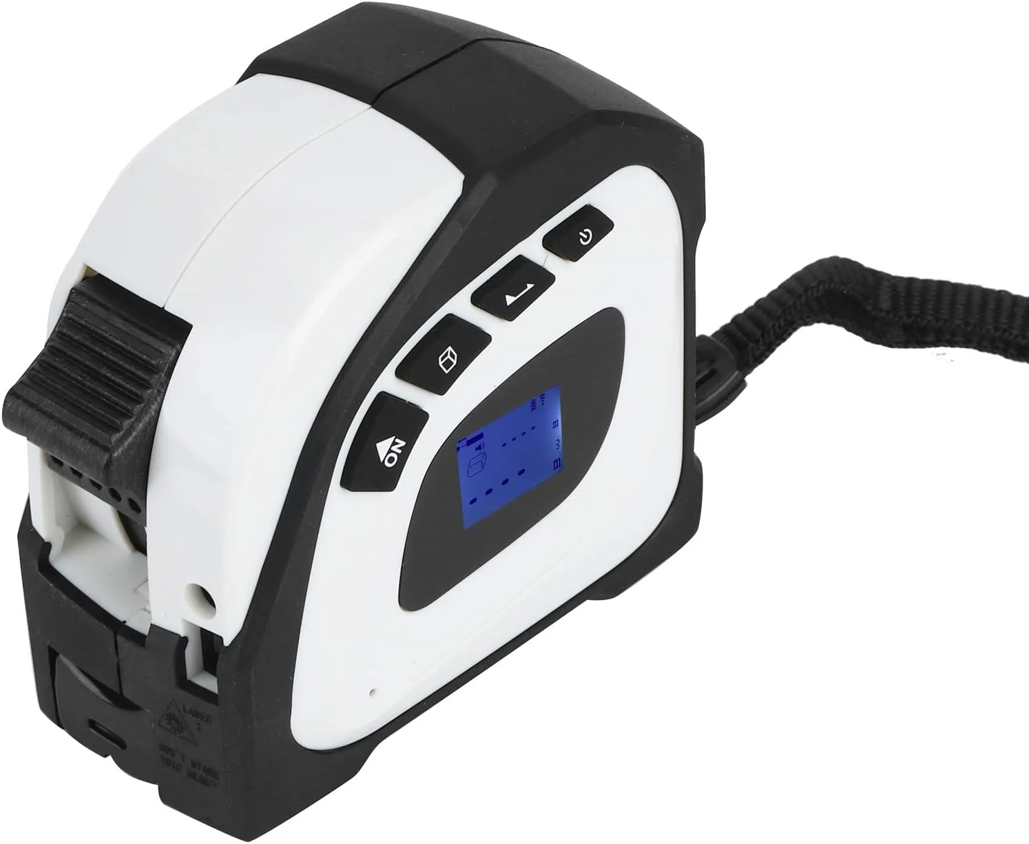 متر لیزری دیجیتال با برد 40 متر به همراه متر نواری برای اندازه گیری مساحت، حجم و فیثاغورس