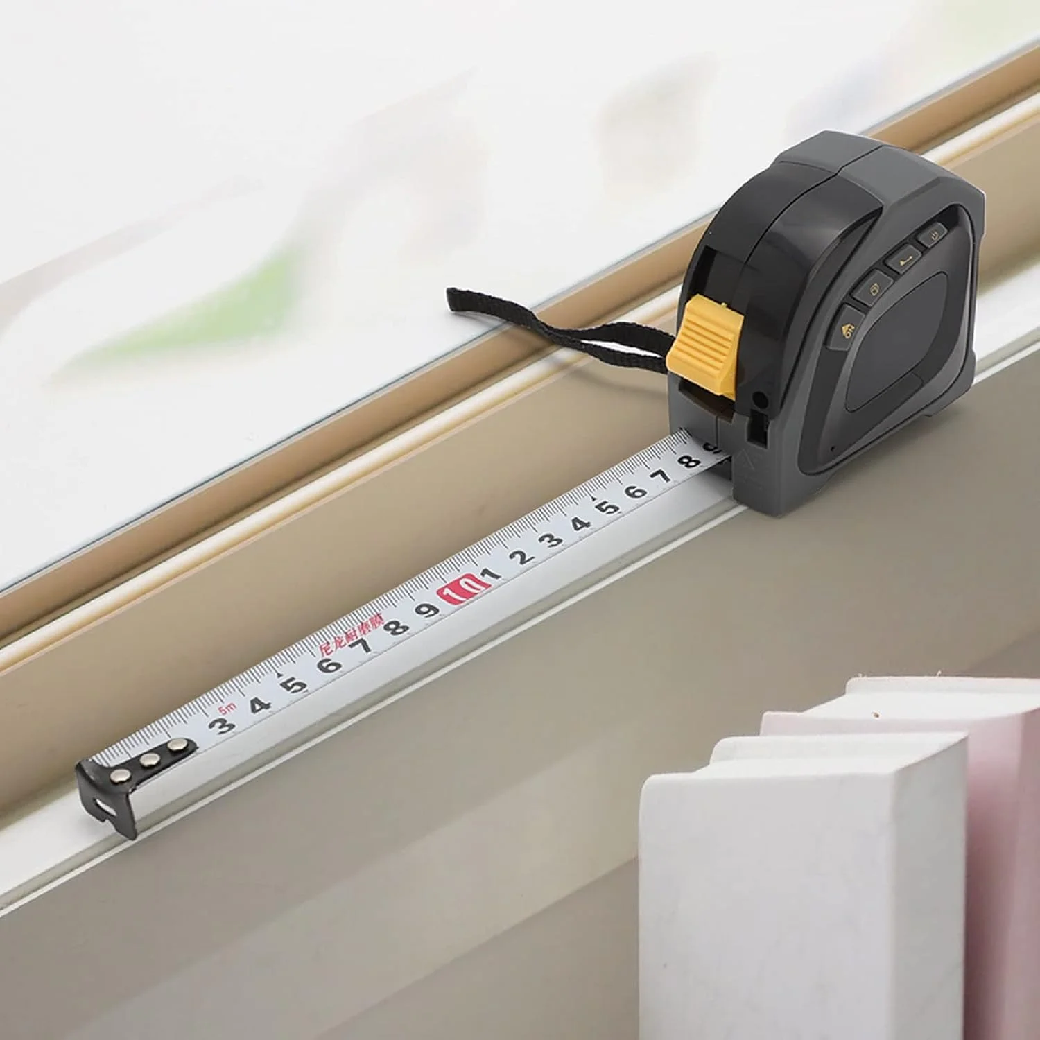 متر لیزری دیجیتال 4 در 1، فاصله یاب چند منظوره، فاصله یاب لیزری دستی قابل حمل