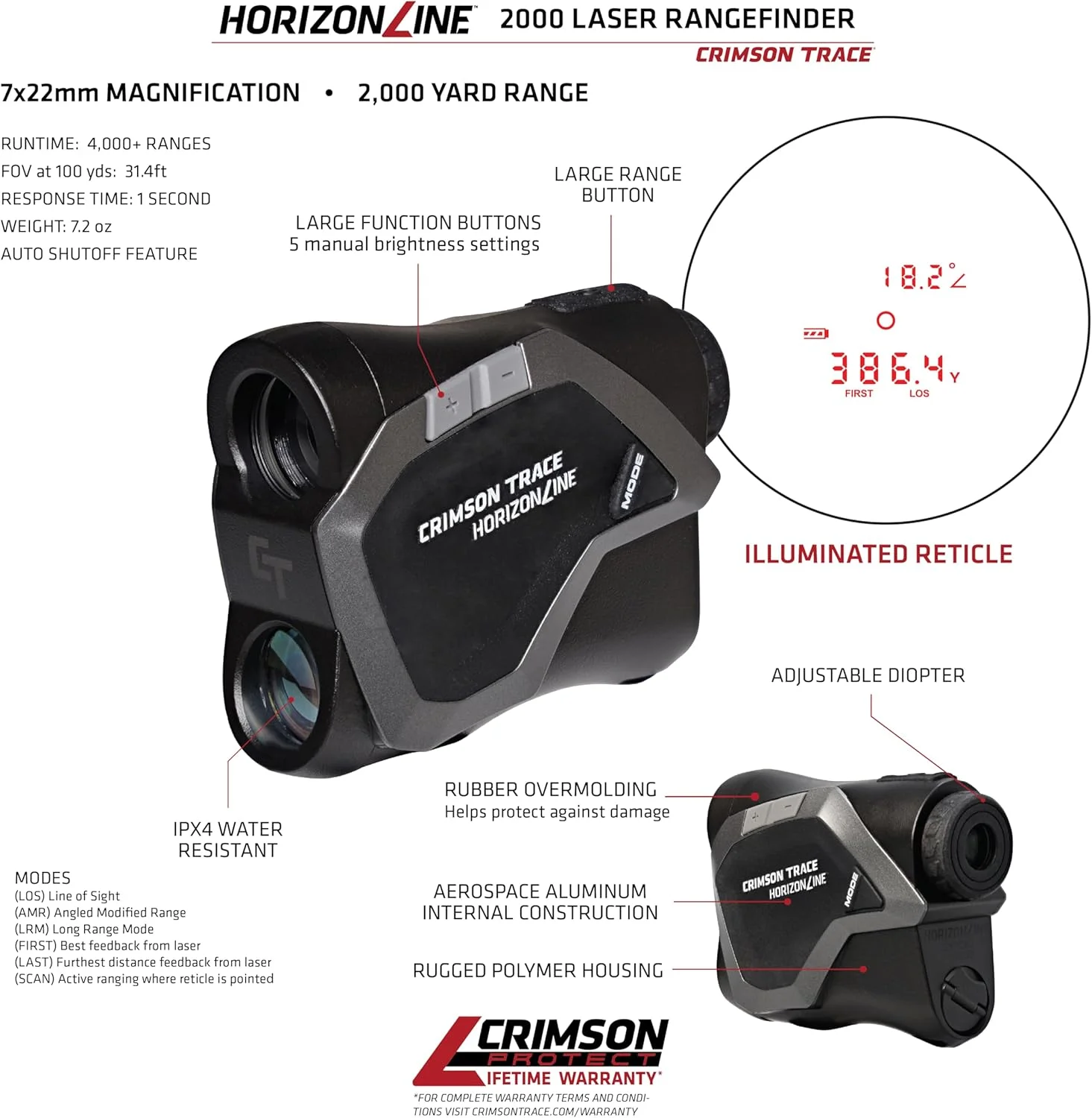 مسافتیاب لیزری دستی Crimson Trace 01-3002000 مسافتیاب لیزری دستی Crimson Trace 01-3002000