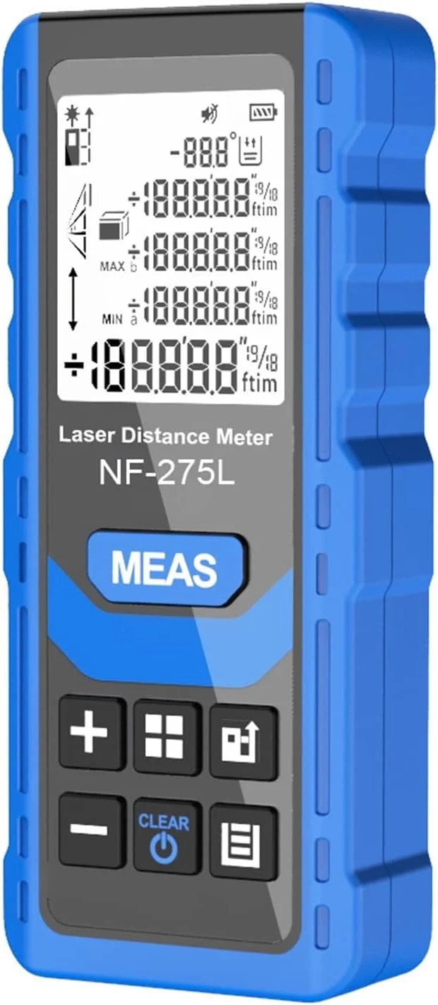 ابزار فیبر نوری NF-275L متر لیزری فاصله یاب 60-120 متری، تراز الکترونیکی، تستر، متر دیجیتال لیزری