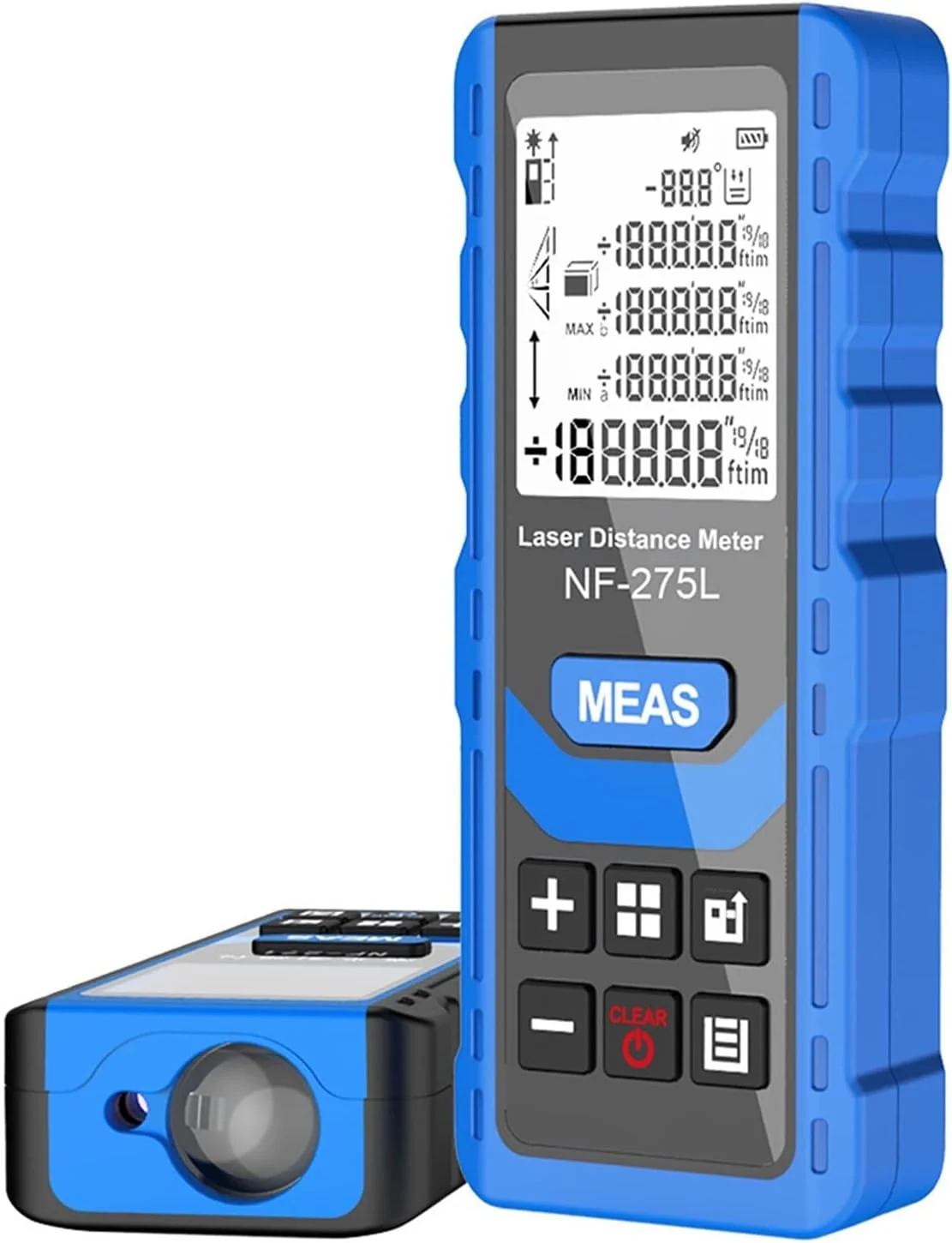 ابزار فیبر نوری NF-275L متر لیزری فاصله یاب 60-120 متری، تراز الکترونیکی، تستر، متر دیجیتال لیزری